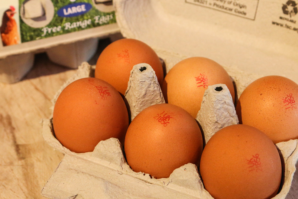 Free range eggs from Great Hookley Farm